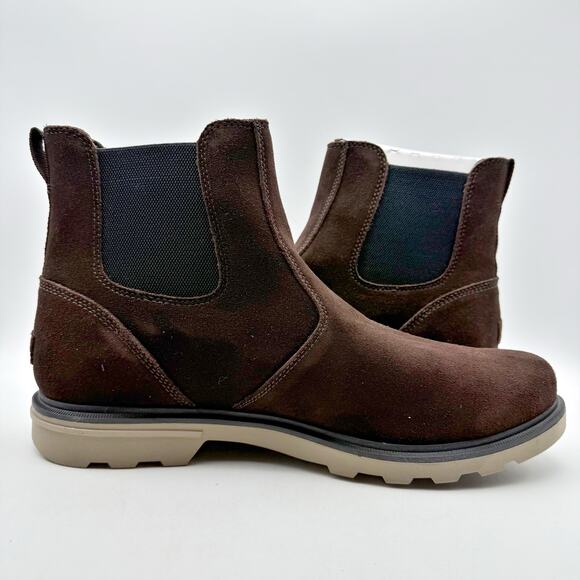 Sorel Men Carson Chelsea Ankle Boot US 13 EU 46 Brown Khaki Suede Waterproof NIB - Picture 3 of 12